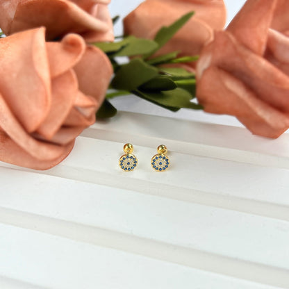 [Lumi Jewelry]Devil's Eye Ear Bone Nail Earrings