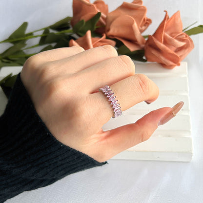 [Lumi Jewelry]Gorgeous Marquise Cut Tennis Ring