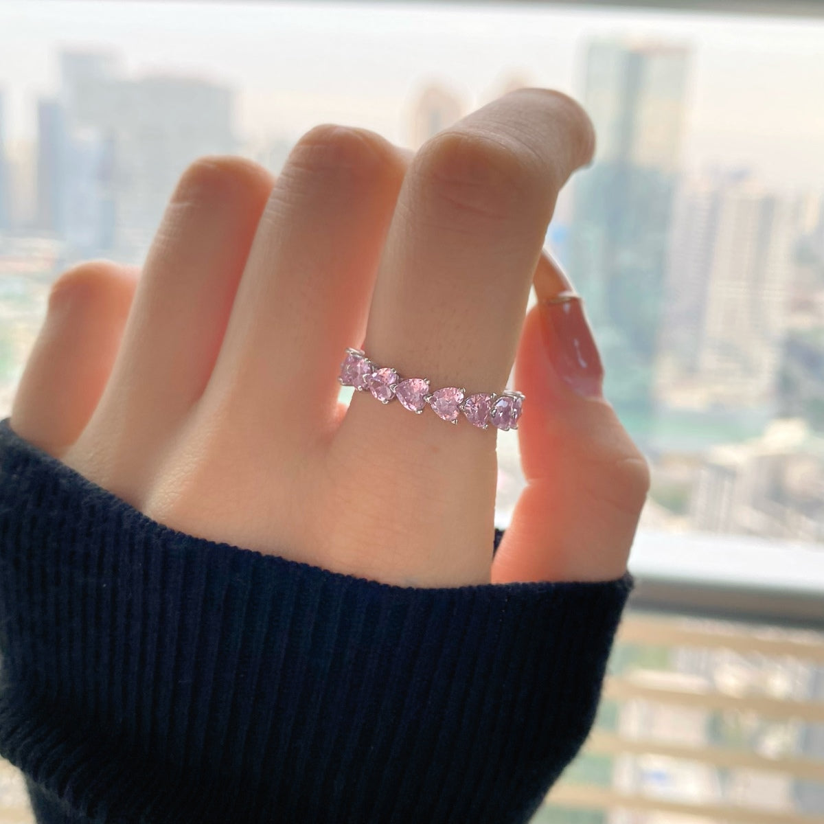 [Lumi Jewelry]0.25 Carat Radiant Romance Heart Cut Lover Ring
