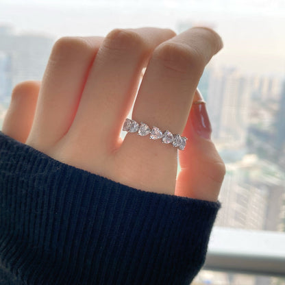[Lumi Jewelry]0.25 Carat Radiant Romance Heart Cut Lover Ring
