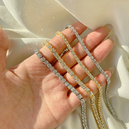 [Lumi Jewelry]Sparkling Radiant Princess Cut Tennis Bracelet