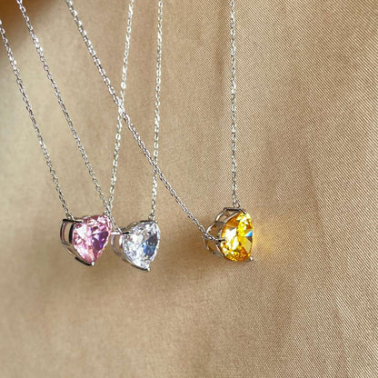 [Lumi Jewelry]6.0 carat Radiant Heart Shape Necklace