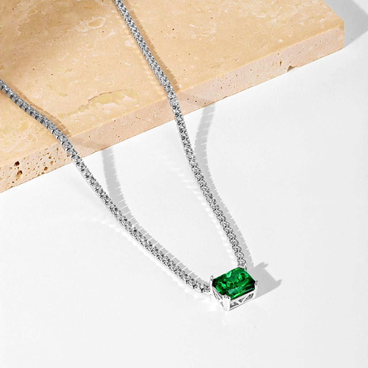 [Lumi Jewelry]4.0 Carat Elegant Radiant Cut Necklace