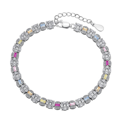 [Lumi Jewelry]Dazzling Radiant Multi Cut Daily Bracelet