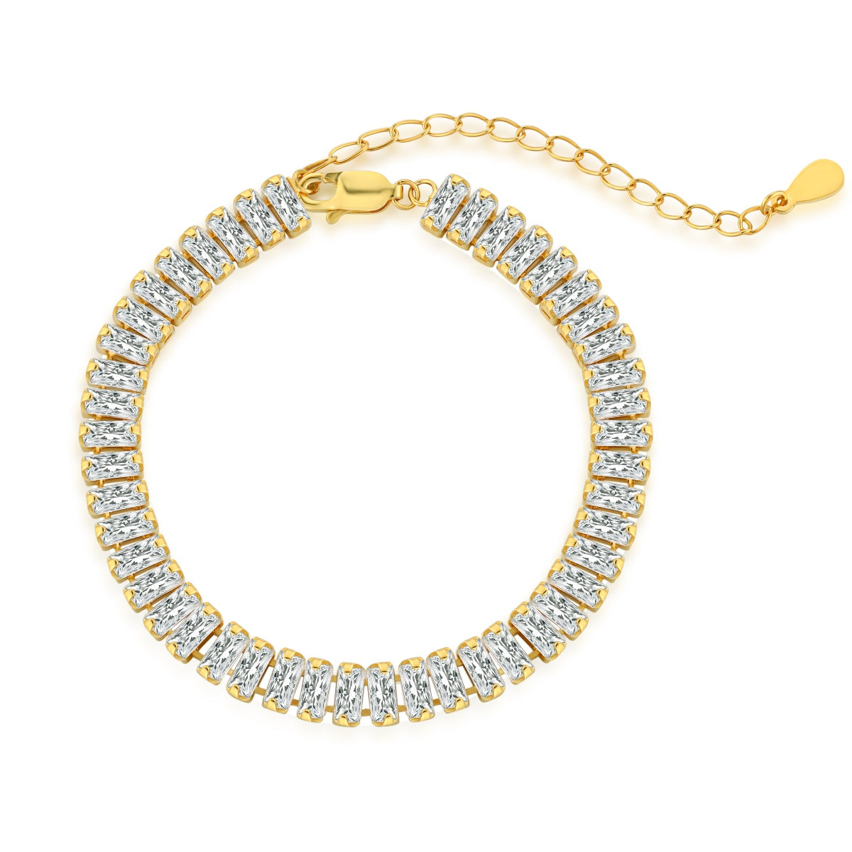 [Lumi Jewelry]Exquisite Emerald Cut Daily Bracelet