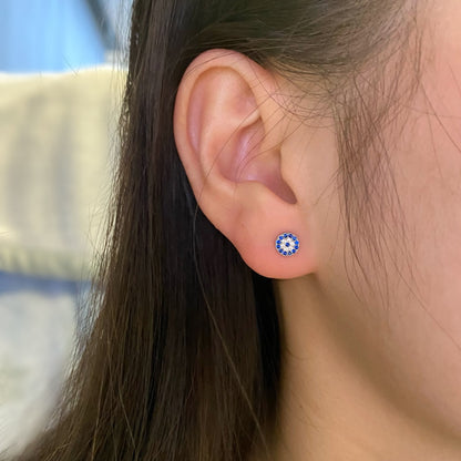 [Lumi Jewelry]Devil's Eye Ear Bone Nail Earrings