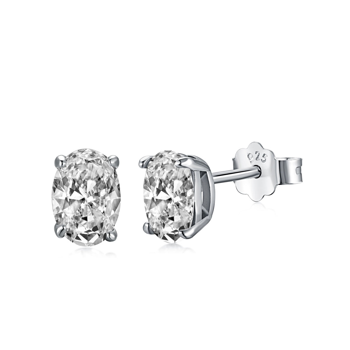 [Lumi Jewelry]Oval Classic Dignified Elegant Earrings