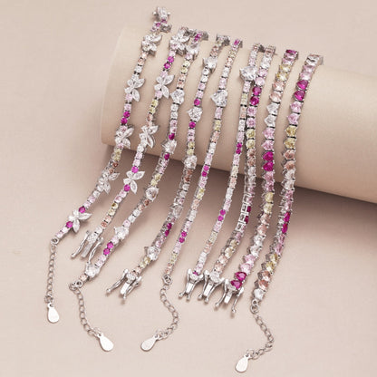 [Lumi Jewelry]Delicate Colorful Emerald Cut Party Bracelet