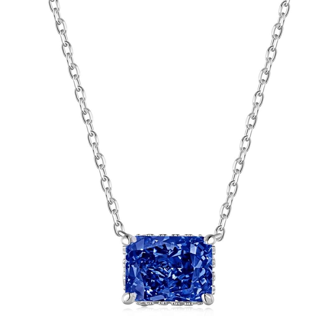 [Lumi Jewelry]Luxurious Square Shape Colorful Necalack