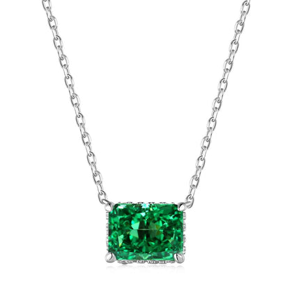 [Lumi Jewelry]Luxurious Square Shape Colorful Necalack