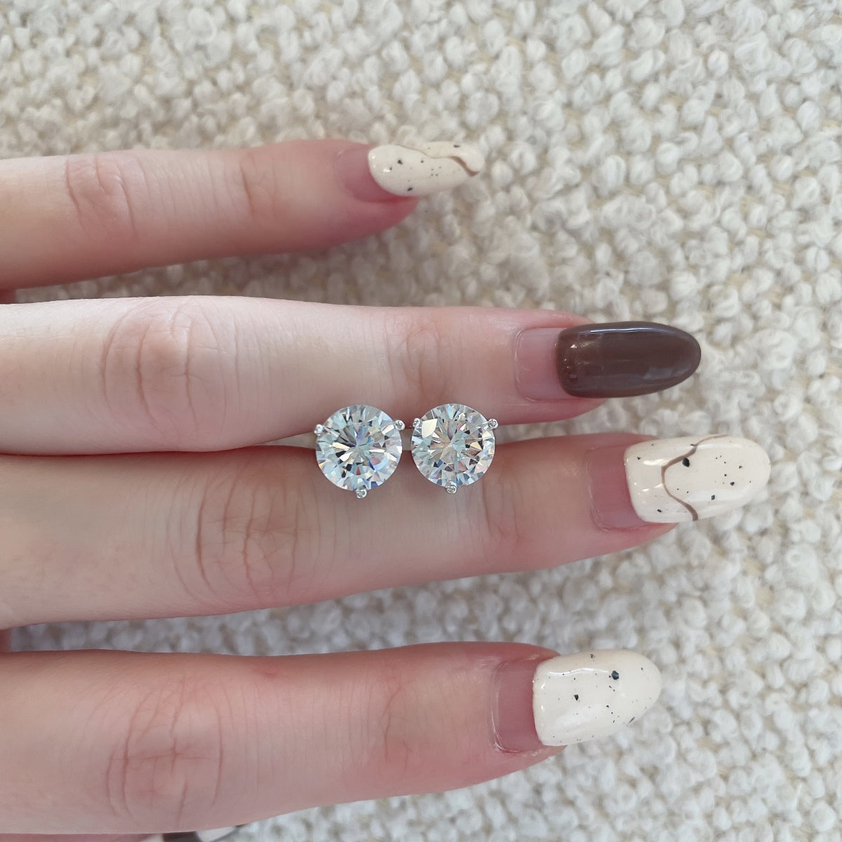 [Lumi Jewelry]Dainty Round Shape Earrings