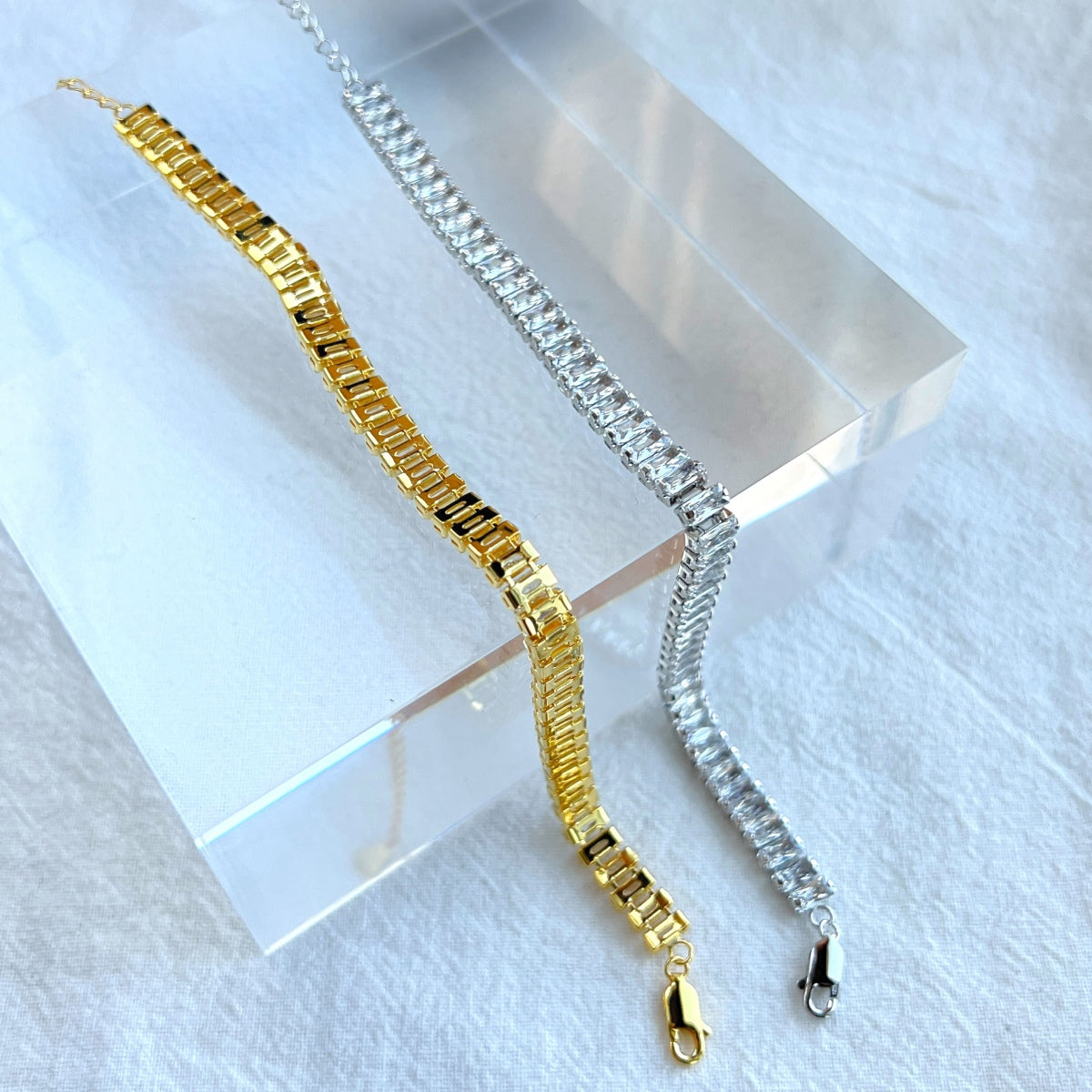 [Lumi Jewelry]Exquisite Emerald Cut Daily Bracelet