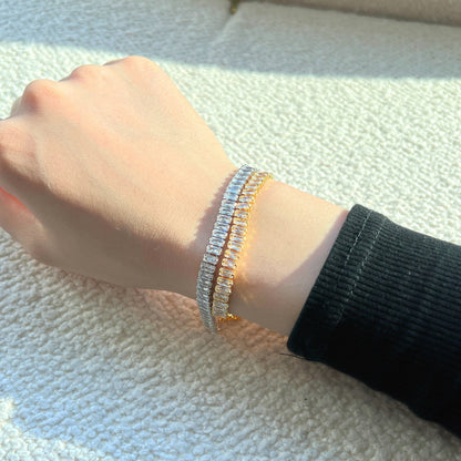 [Lumi Jewelry]Exquisite Emerald Cut Daily Bracelet