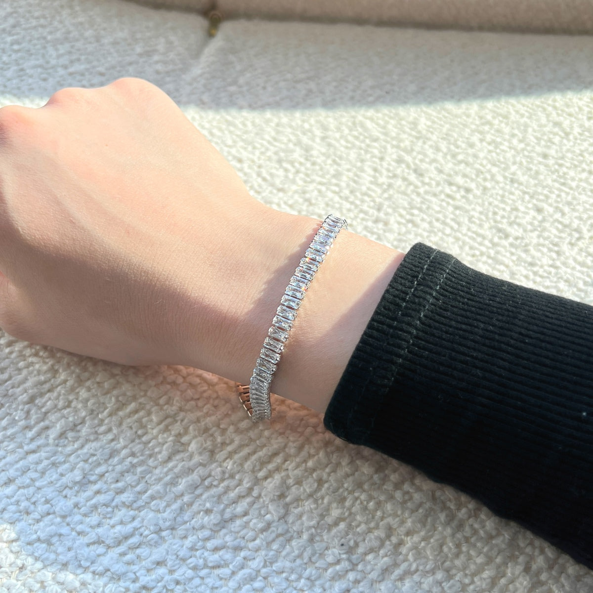 [Lumi Jewelry]Exquisite Emerald Cut Daily Bracelet