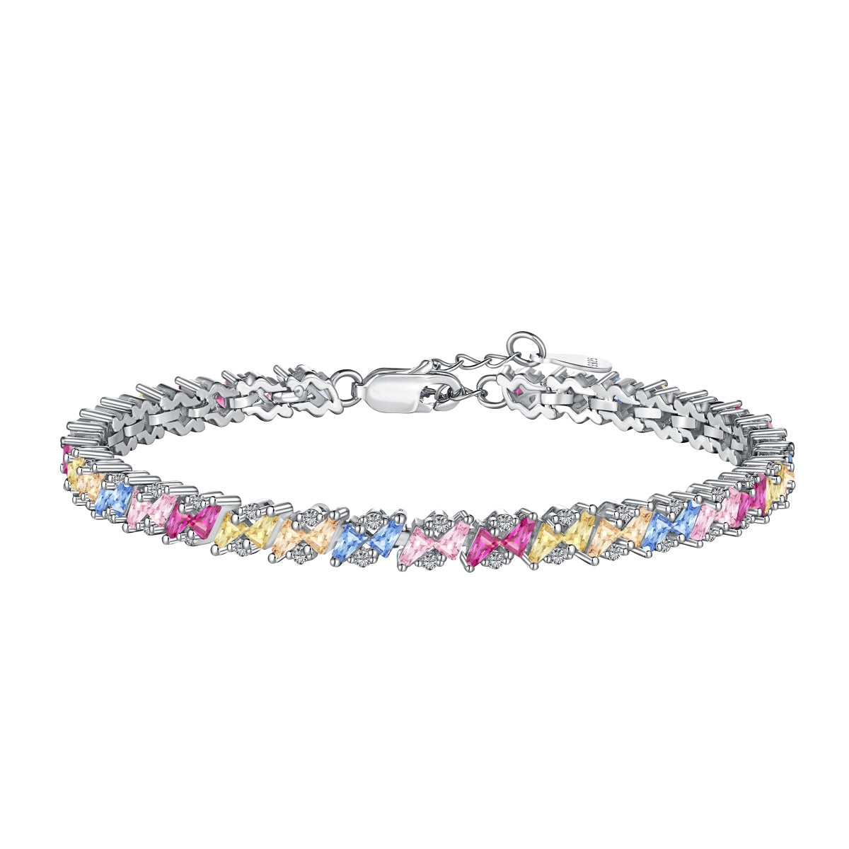 [Lumi Jewelry]Ornate Sparkling Multi Cut Party Bracelet