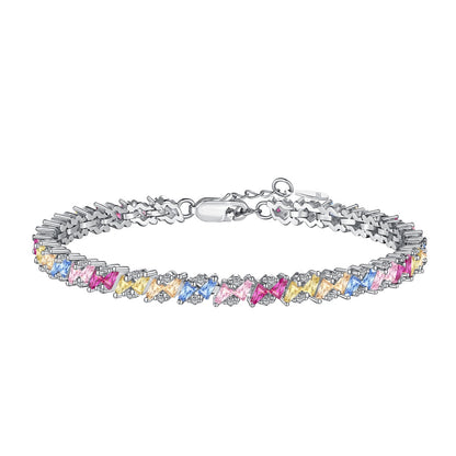 [Lumi Jewelry]Ornate Sparkling Multi Cut Party Bracelet