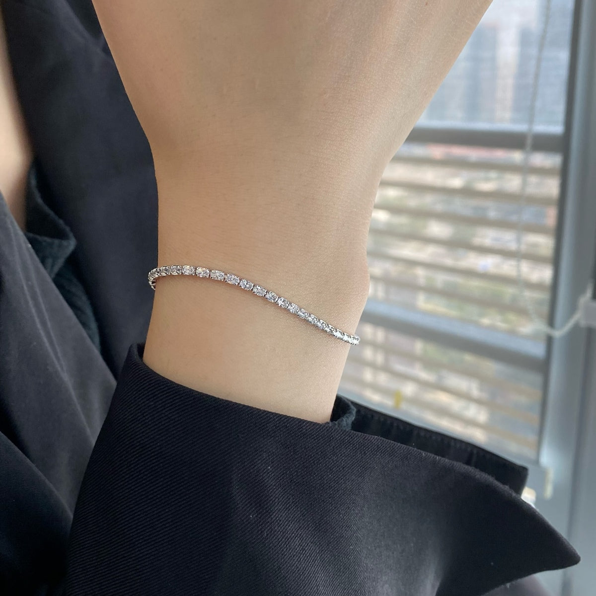 [Lumi Jewelry]Elegant Emerald Cut Daily Bracelet