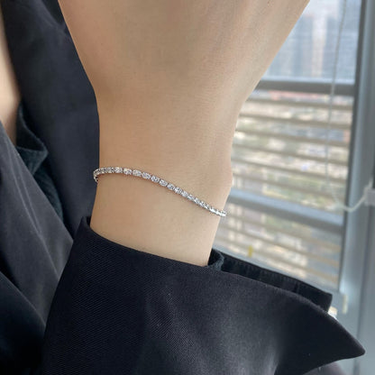 [Lumi Jewelry]Elegant Emerald Cut Daily Bracelet