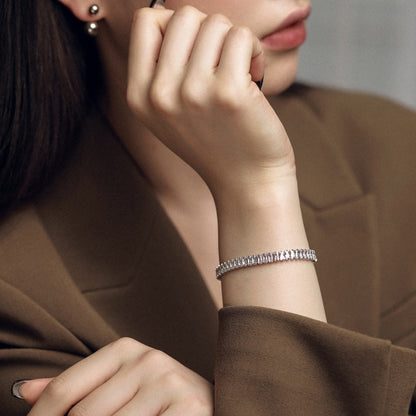 [Lumi Jewelry]Exquisite Emerald Cut Daily Bracelet