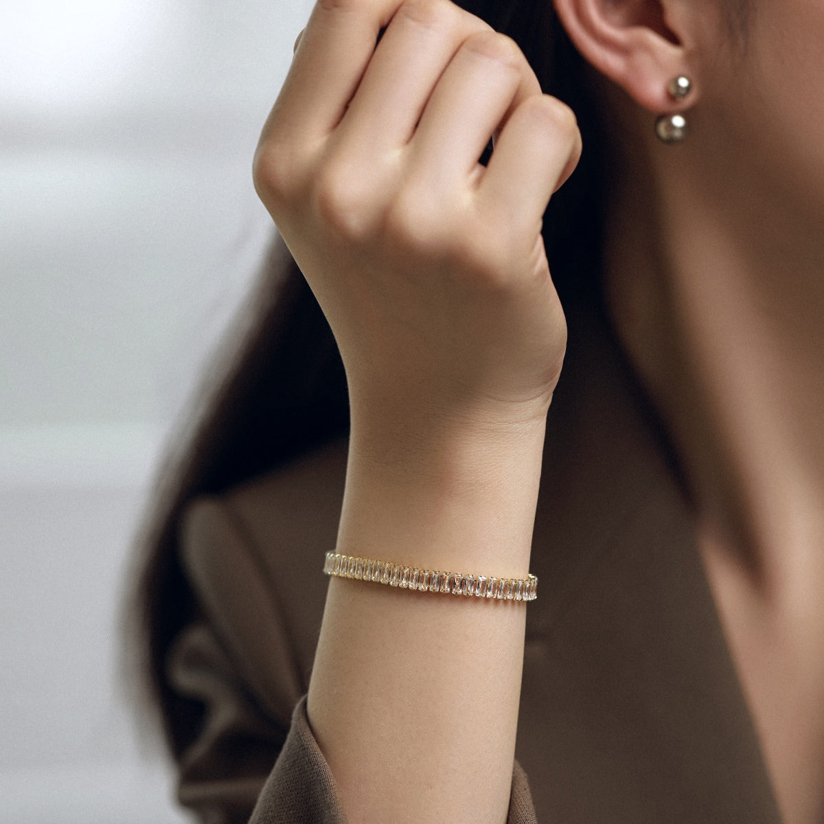 [Lumi Jewelry]Exquisite Emerald Cut Daily Bracelet