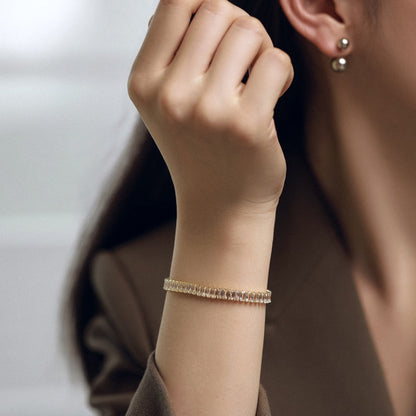 [Lumi Jewelry]Exquisite Emerald Cut Daily Bracelet