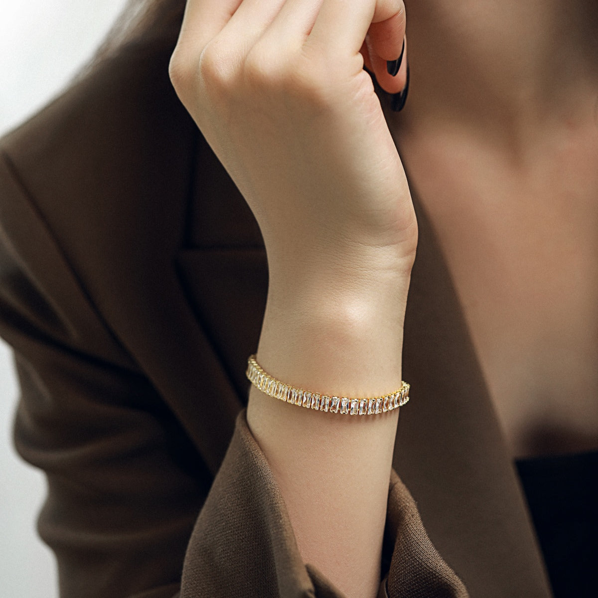 [Lumi Jewelry]Exquisite Emerald Cut Daily Bracelet