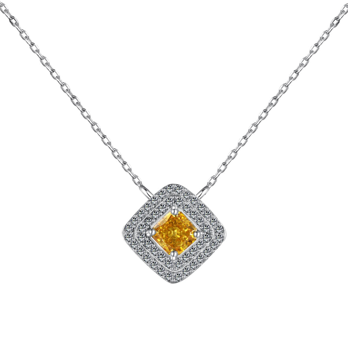 [Lumi Jewelry]Sparkling Asscher Cut Necklace