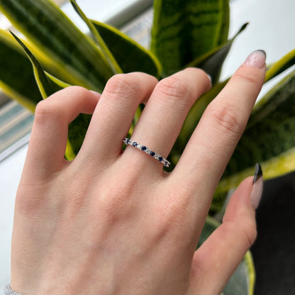 [Lumi Jewelry]Exquisite Colorful Round Cut Tennis Ring