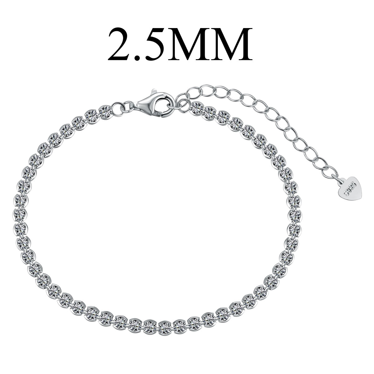 [Lumi Jewelry]Dazzling Sparkling Round Cut Daily Bracelet