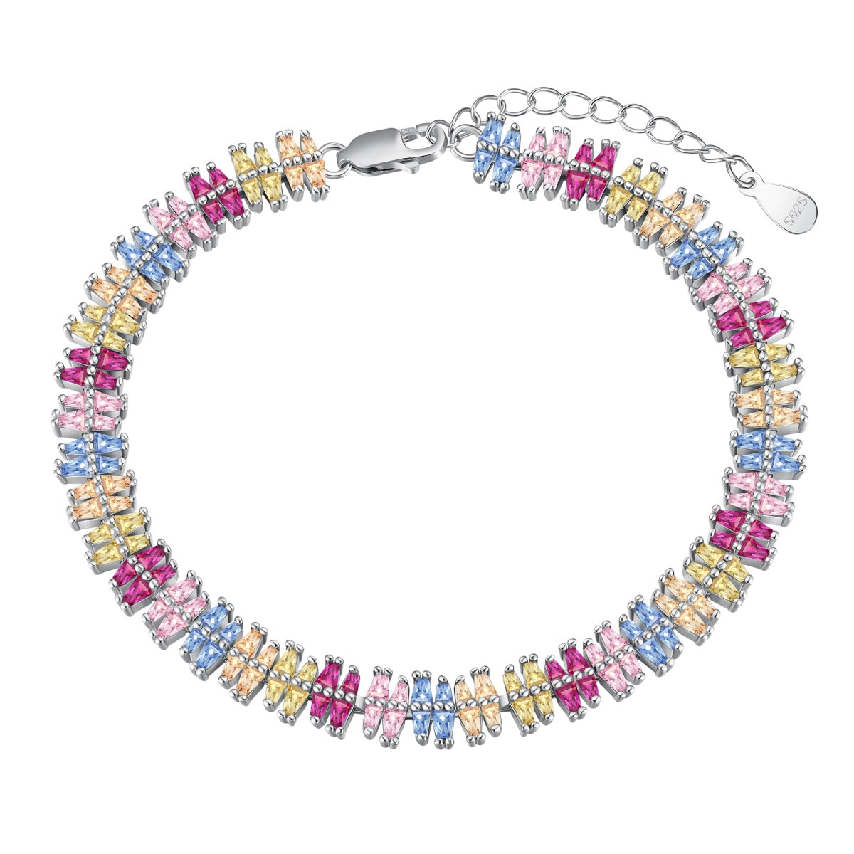 [Lumi Jewelry]Sparkling Exquisite Multi Cut Party Bracelet
