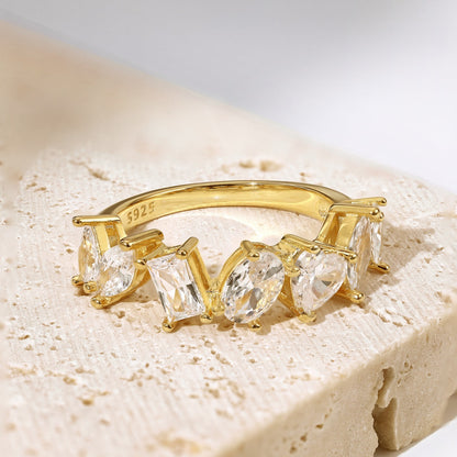 [Lumi Jewelry]Delicate Multi Cut Ring