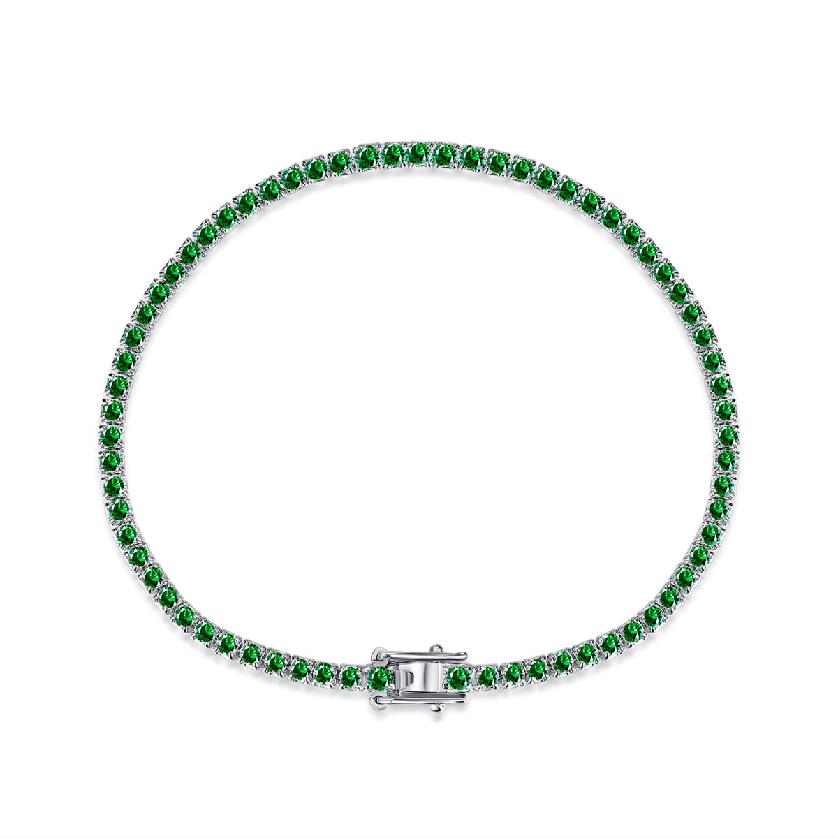 [Lumi Jewelry]Dazzling Colorful Round Cut Daily Bracelet