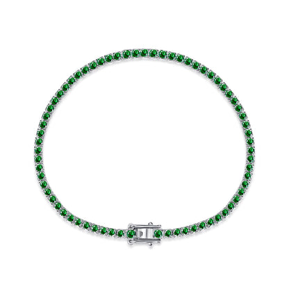 [Lumi Jewelry]Dazzling Colorful Round Cut Daily Bracelet