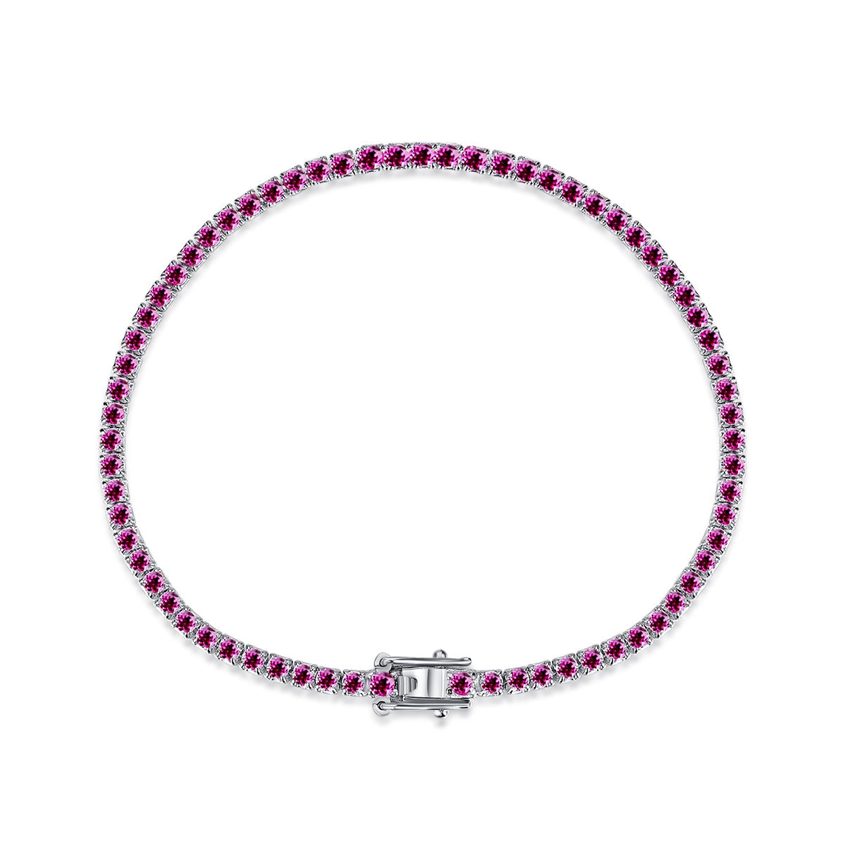 [Lumi Jewelry]Dazzling Colorful Round Cut Daily Bracelet