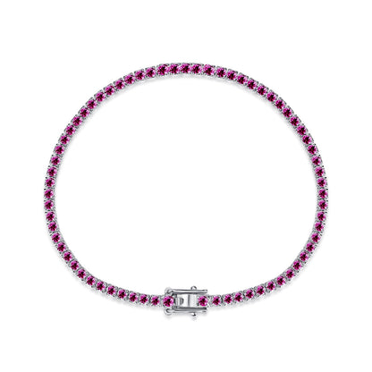 [Lumi Jewelry]Dazzling Colorful Round Cut Daily Bracelet