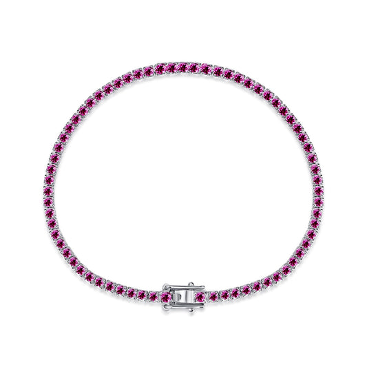 [Lumi Jewelry]Dazzling Colorful Round Cut Daily Bracelet