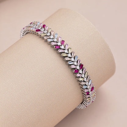 [Lumi Jewelry]Dainty Radiant Emerald Cut Daily Bracelet