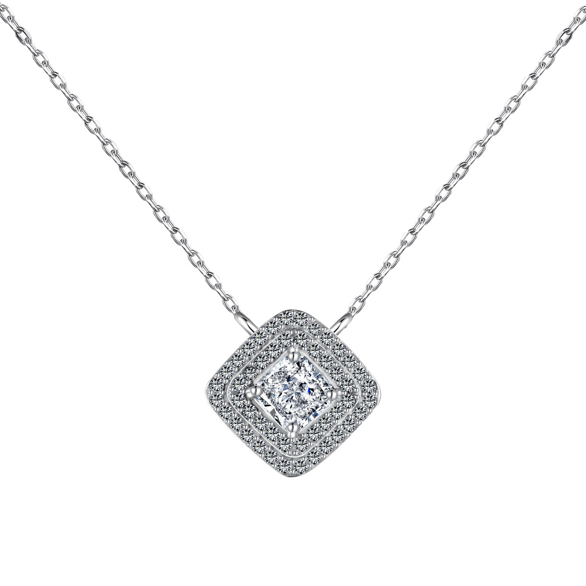 [Lumi Jewelry]Sparkling Asscher Cut Necklace