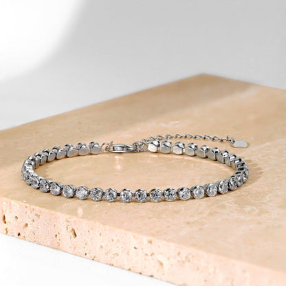 [Lumi Jewelry]Ornate  Sparkling Round Cut Daily Bracelet