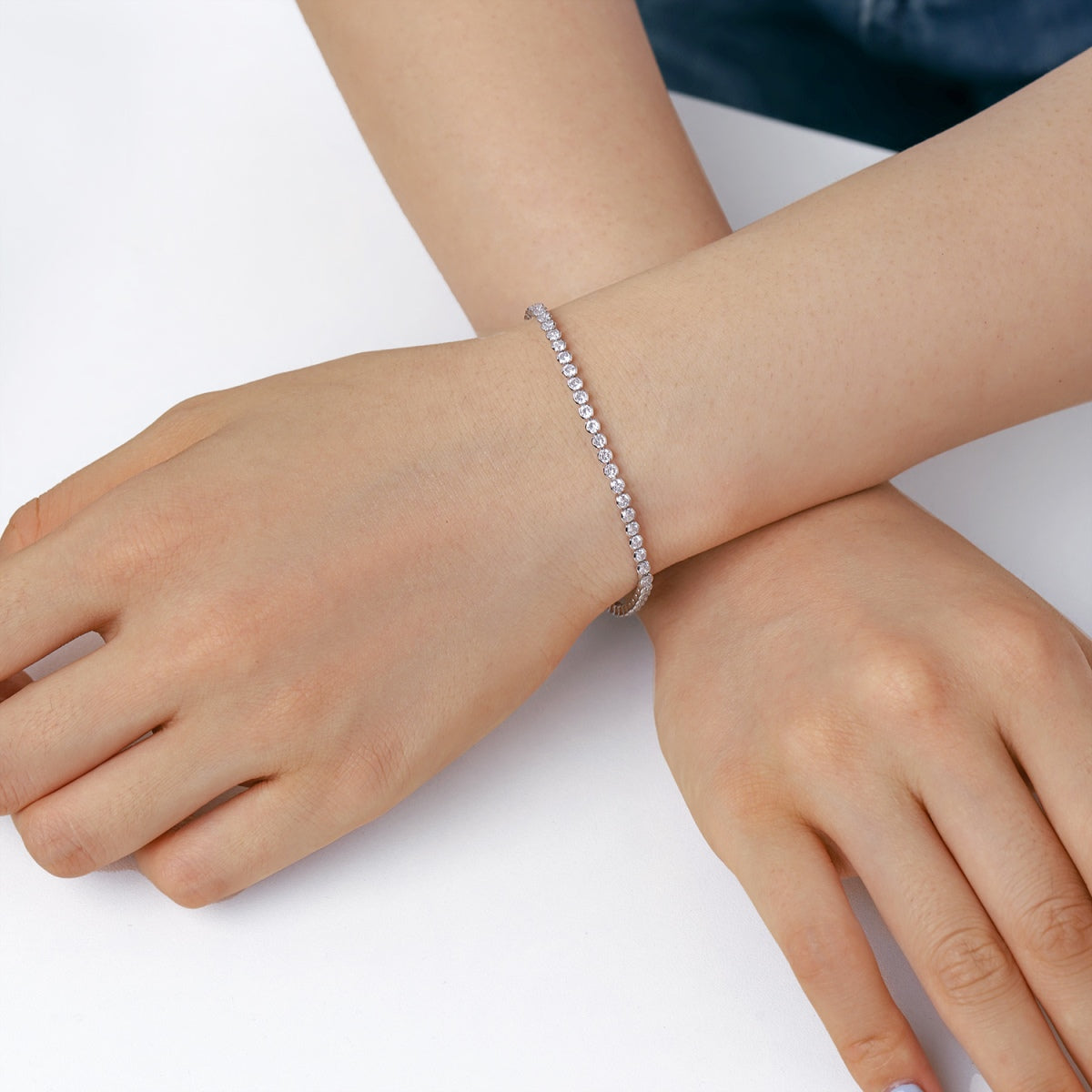 [Lumi Jewelry]Dazzling Sparkling Round Cut Daily Bracelet
