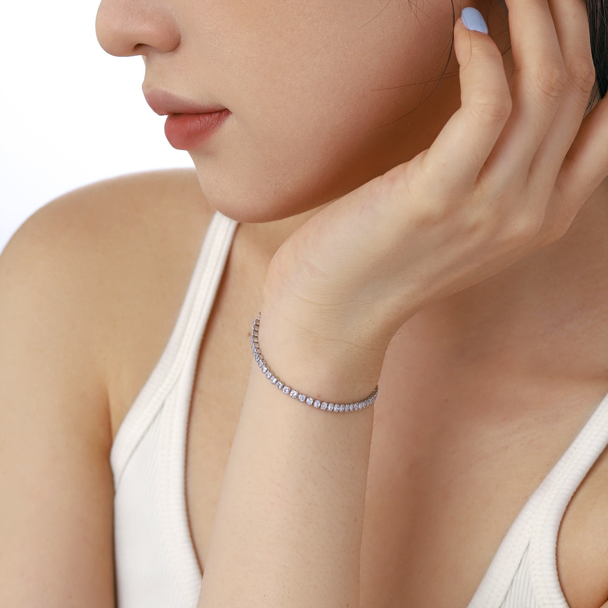 [Lumi Jewelry]Dazzling Sparkling Round Cut Daily Bracelet