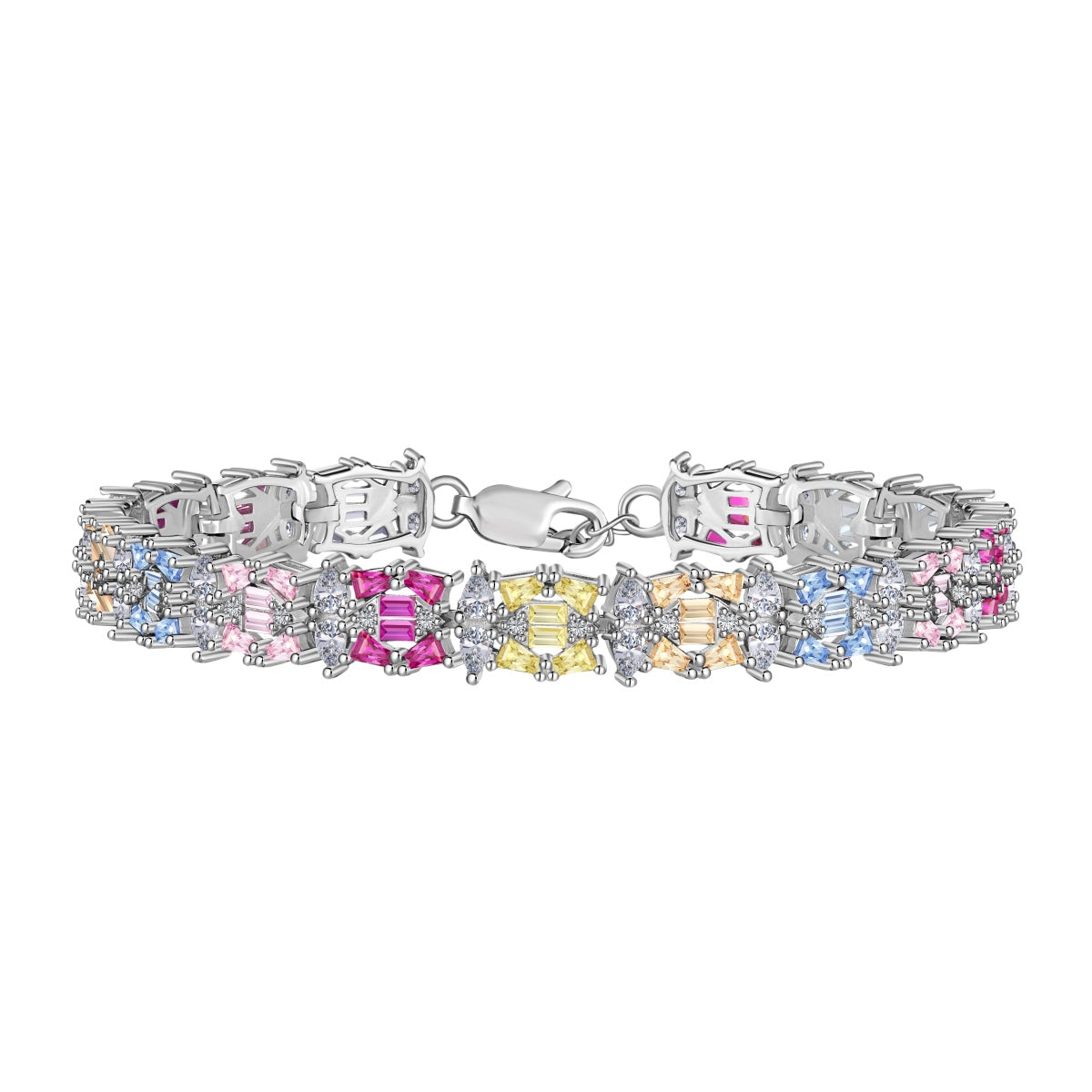 [Lumi Jewelry]Delicate Colorful Multi Cut Party Bracelet