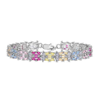 [Lumi Jewelry]Delicate Colorful Multi Cut Party Bracelet