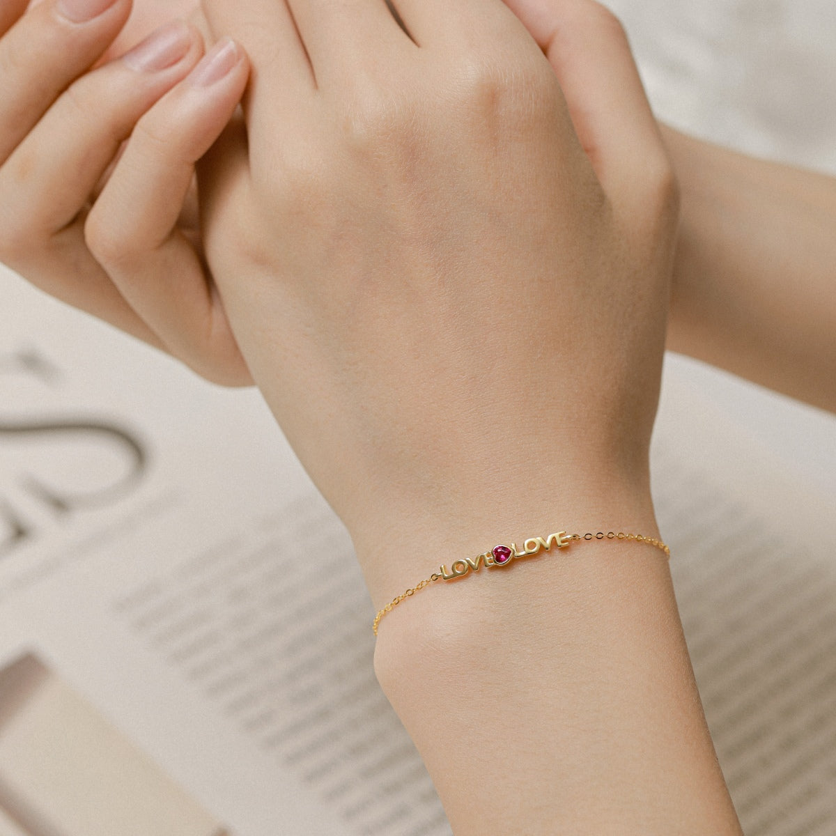 [Lumi Jewelry]Romantic Heart Shape Lover Bracelet