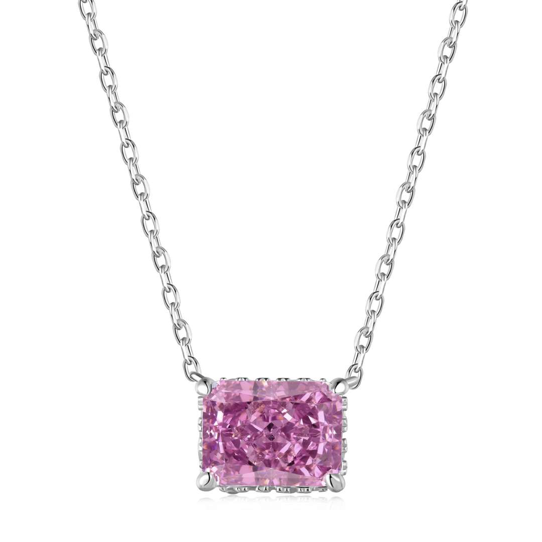 [Lumi Jewelry]Luxurious Square Shape Colorful Necalack