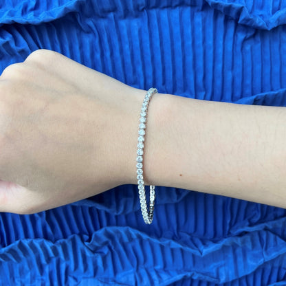 [Lumi Jewelry]Sparkling Round Cut Daily Bracelet