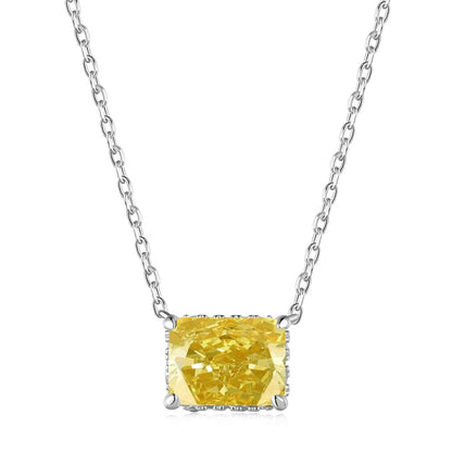 [Lumi Jewelry]Luxurious Square Shape Colorful Necalack