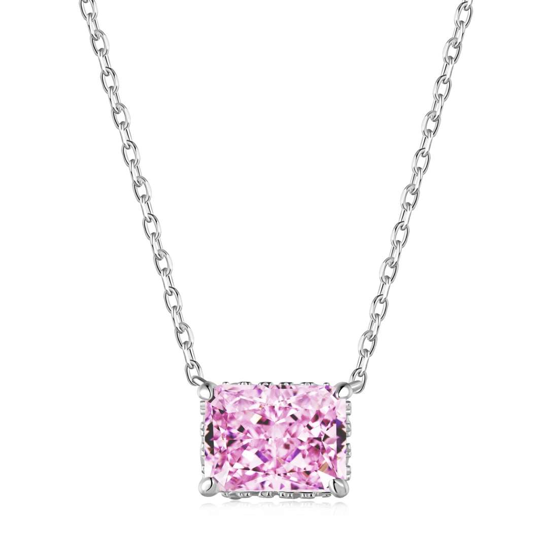 [Lumi Jewelry]Luxurious Square Shape Colorful Necalack