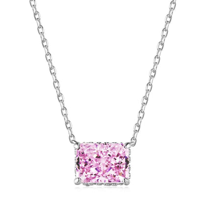 [Lumi Jewelry]Luxurious Square Shape Colorful Necalack