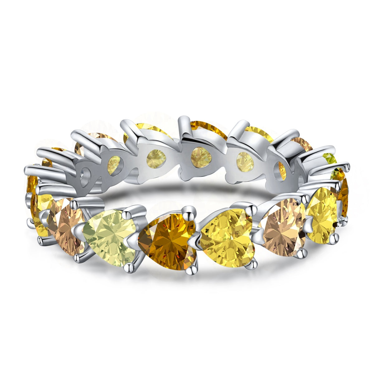 [Lumi Jewelry]0.25 Carat Radiant Romance Heart Cut Lover Ring